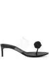 Philosophy Di Lorenzo Serafini Transparent Mules In Black