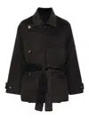 Philosophy Di Lorenzo Serafini Elegant Grey Wool Belted Jacket In Grey