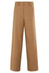 Philosophy Di Lorenzo Serafini High-waisted Wide-leg Trousers In Marrone