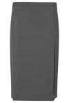Shop Philosophy Di Lorenzo Serafini Tropical Wool Skirt In Grey