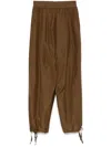 Philosophy Di Lorenzo Serafini Brown Trousers With Elastic Waistband And Drawstring Cuffs In Brown
