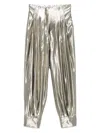 Philosophy Di Lorenzo Serafini Silver Casual Trousers Laminated-effect In Green