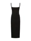Philosophy Di Lorenzo Serafini Form-fitting Midi Dress With Unique Cut-out Detail In Black