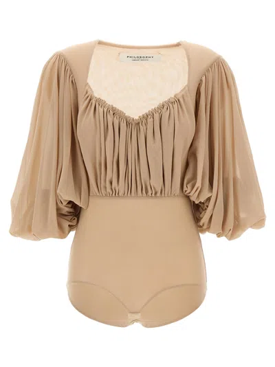 PHILOSOPHY DI LORENZO SERAFINI TULLE BODY