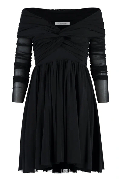 Philosophy Di Lorenzo Serafini Tulle Dress In Black