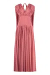 Philosophy Di Lorenzo Serafini Open Back Maxi Mesh Dress In Pink