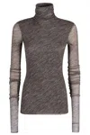 Philosophy Di Lorenzo Serafini Long-sleeved High-neck T-shirt In Grigio