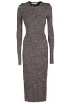 Philosophy Di Lorenzo Serafini Long-sleeve Midi Dress In Grigio