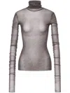 Philosophy Di Lorenzo Serafini Long-sleeved High-neck T-shirt In Gray