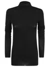 Philosophy Di Lorenzo Serafini Two-tone Ribbed Stretch Sweater In Dark Blue In Black