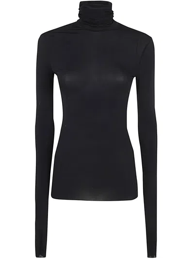 Philosophy Di Lorenzo Serafini Turtle Neck Light Jersey Sweater In Black