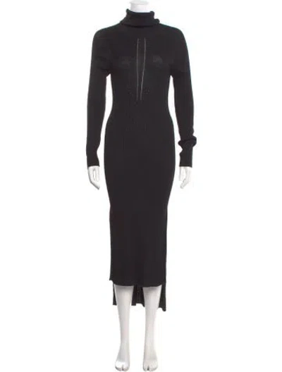 Pre-owned Philosophy Di Lorenzo Serafini Turtleneck Long Dress In Black