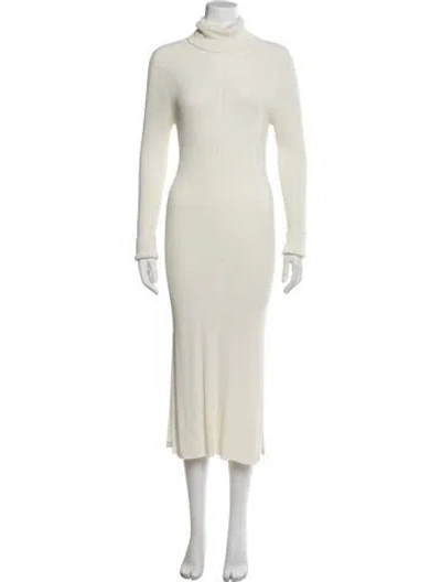 Pre-owned Philosophy Di Lorenzo Serafini Turtleneck Long Dress In Neutral