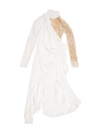 Pre-owned Philosophy Di Lorenzo Serafini Turtleneck Long Dress In White