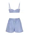 Philosophy Di Lorenzo Serafini Two-piece Set Of Striped Shorts And Underwear In Blue