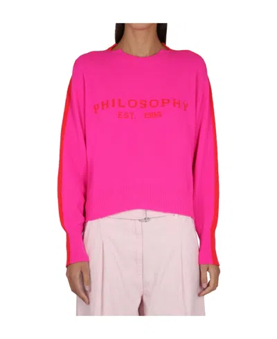 PHILOSOPHY DI LORENZO SERAFINI PHILOSOPHY DI LORENZO SERAFINI TWO-TONED CREWNECK KNITTED JUMPER