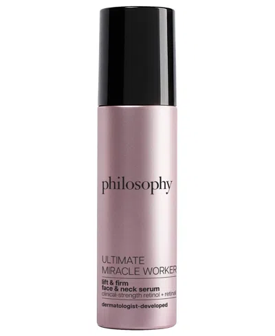Philosophy Di Lorenzo Serafini Ultimate Miracle Worker Lift And Firm Face And Neck Serum, 1.6 Oz. In Transparent