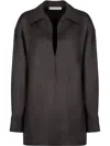 Philosophy Di Lorenzo Serafini Elegant Wool Blend V-neck Blouse In Grey