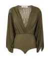 Philosophy Di Lorenzo Serafini Wide-sleeves Bodysuit In Brown
