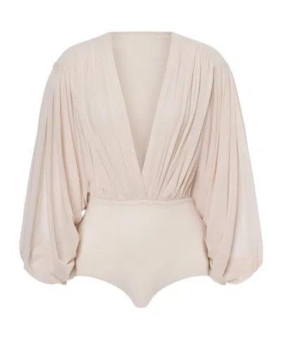 Philosophy Di Lorenzo Serafini V-neck Bodysuit In Pink