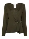 PHILOSOPHY DI LORENZO SERAFINI V-NECK FINE KNIT SWEATER