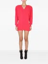 Philosophy Di Lorenzo Serafini Structured V-neck Mini Dress In Red