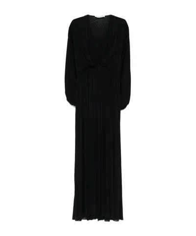 PHILOSOPHY DI LORENZO SERAFINI V-NECK MAXI DRESS