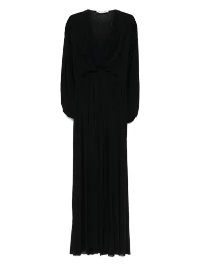 PHILOSOPHY DI LORENZO SERAFINI V-NECK MAXI DRESS