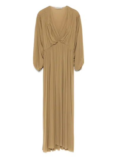 PHILOSOPHY DI LORENZO SERAFINI V-NECK MAXI DRESS