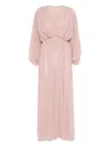 Philosophy Di Lorenzo Serafini Blush Pink V-neck Maxi Dress  In Pink