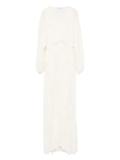 PHILOSOPHY DI LORENZO SERAFINI V-NECK MAXI DRESS