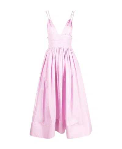 Philosophy Di Lorenzo Serafini V-neck Midi Dress In Pink