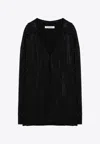 Philosophy Di Lorenzo Serafini Jersey Blouse With Rhinestones In Black