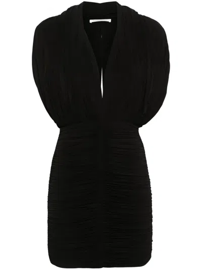 Philosophy Di Lorenzo Serafini V-neck Ruched Dress In Black