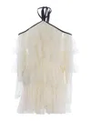 Philosophy Di Lorenzo Serafini Flounced Dress With Silver Polka Dots In White