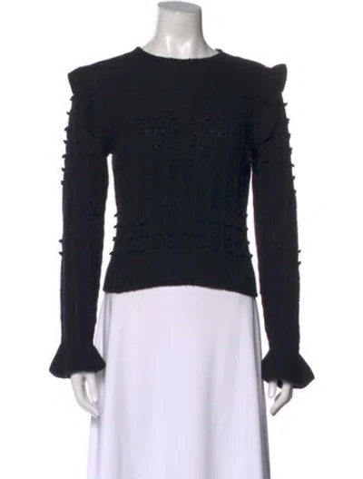 Pre-owned Philosophy Di Lorenzo Serafini Virgin Wool Crew Neck Sweater In Black