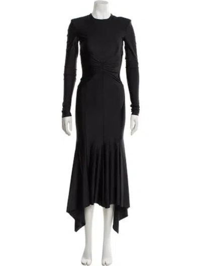 Pre-owned Philosophy Di Lorenzo Serafini Virgin Wool Long Dress In Gray