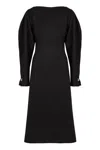 Philosophy Di Lorenzo Serafini Virgin Wool Midi Dress In Black
