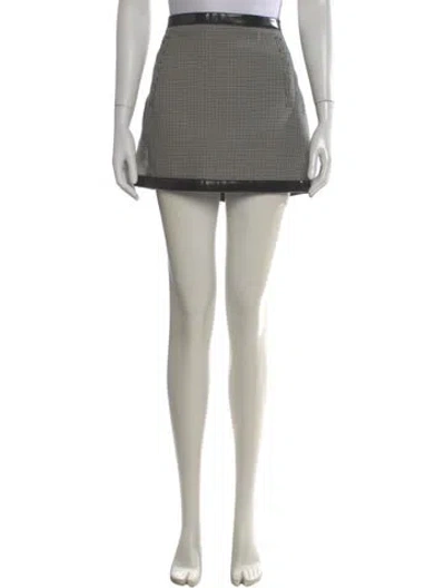 Pre-owned Philosophy Di Lorenzo Serafini Virgin Wool Mini Skirt In Black