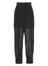 Philosophy Di Lorenzo Serafini High Waist Wool Pants With Sheer Panels