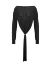 Philosophy Di Lorenzo Serafini Draped Viscose Crop Top In Black