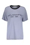 Philosophy Di Lorenzo Serafini Viscose T-shirt In Blue