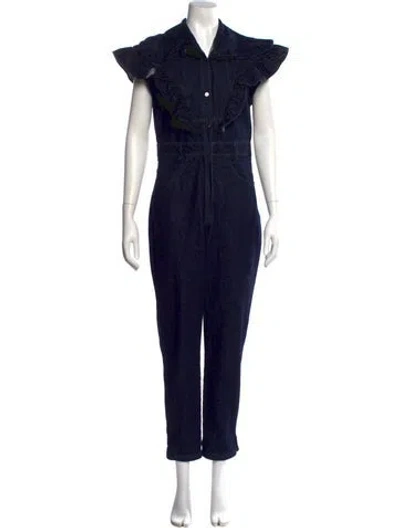 Pre-owned Philosophy Di Lorenzo Serafini V-neck Jumpsuit In Blue