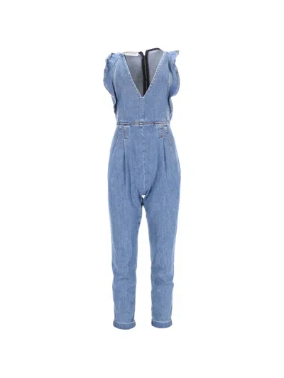 Pre-owned Philosophy Di Lorenzo Serafini V-neck Jumpsuit In Blue