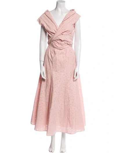 Pre-owned Philosophy Di Lorenzo Serafini V-neck Long Dress W/ Tags In Pink