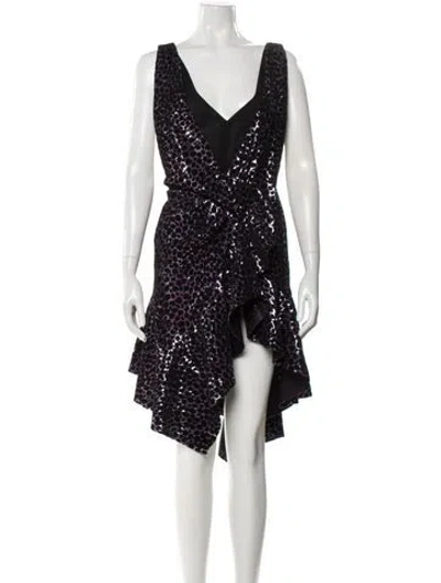 Pre-owned Philosophy Di Lorenzo Serafini V-neck Midi Length Dress In Multi