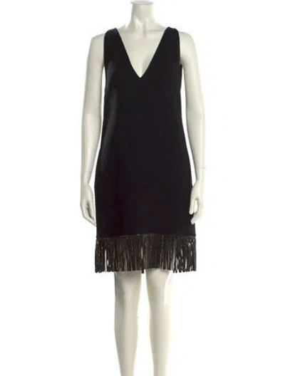 Pre-owned Philosophy Di Lorenzo Serafini V-neck Mini Dress W/ Tags In Black