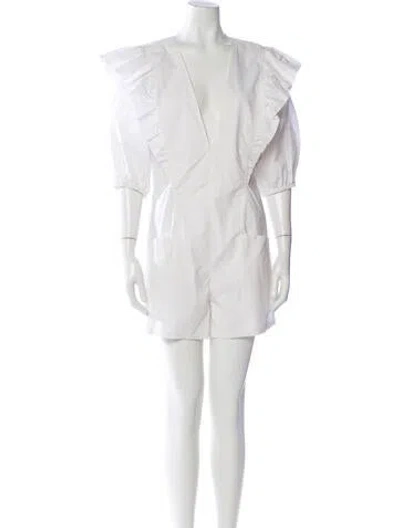 Pre-owned Philosophy Di Lorenzo Serafini V-neck Romper W/ Tags In Gray
