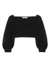 Philosophy Di Lorenzo Serafini Voile Crop Top In Black
