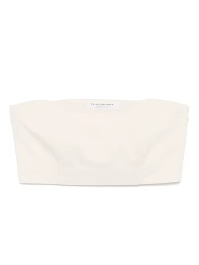 Philosophy Di Lorenzo Serafini Voile Crop Top In Neutrals